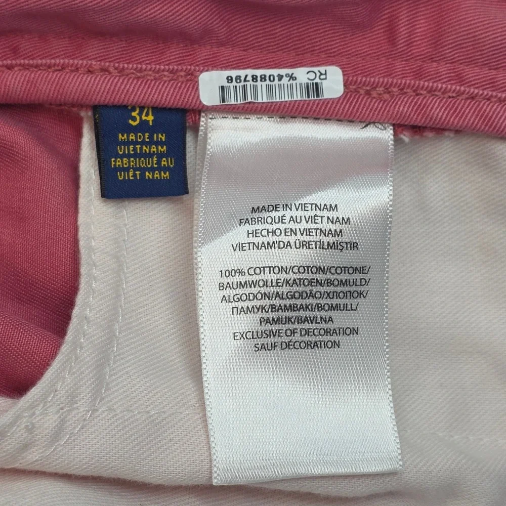 Polo Ralph Lauren Mens Relaxed Fit Cotton Chino Shorts Salmon Pink 34